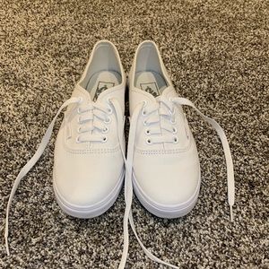 white lace up vans